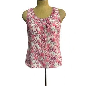 Halogen Pink and White Floral Blouse